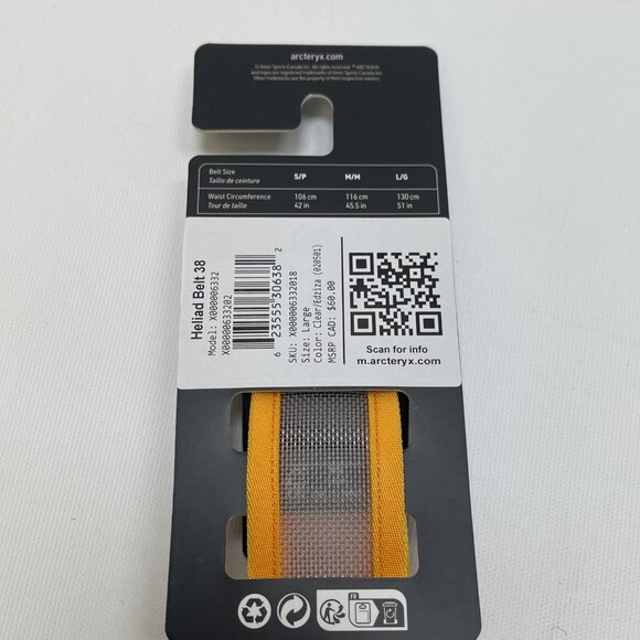 Arc’teryx Heliad 38 Belt Mirco-Adjustable Orange Clear Size L New Lightweight - Picture 4 of 8